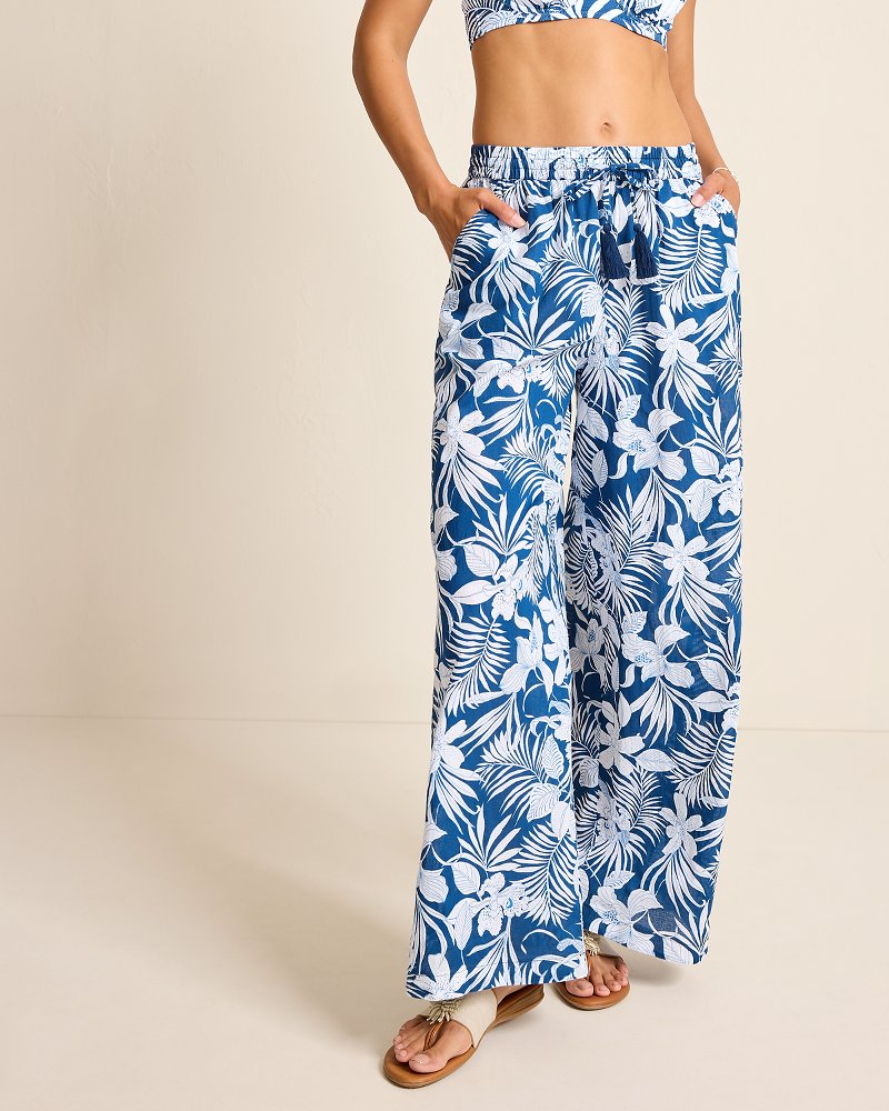 Island Blooms Drawstring Beach Pants