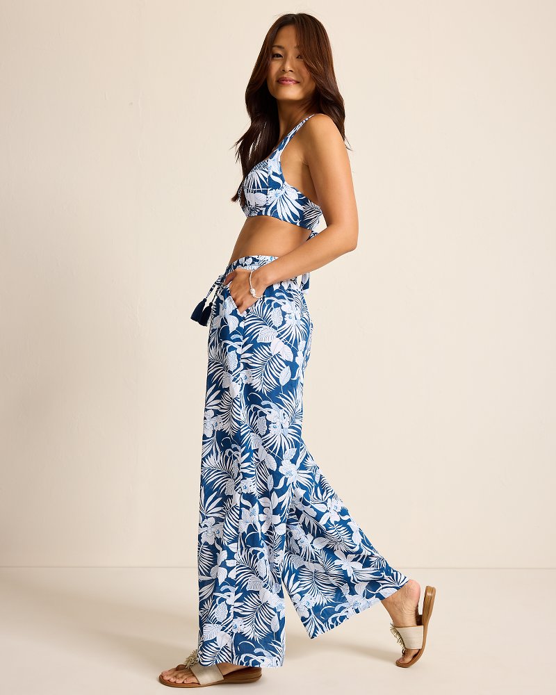 Island Blooms Drawstring Beach Pants