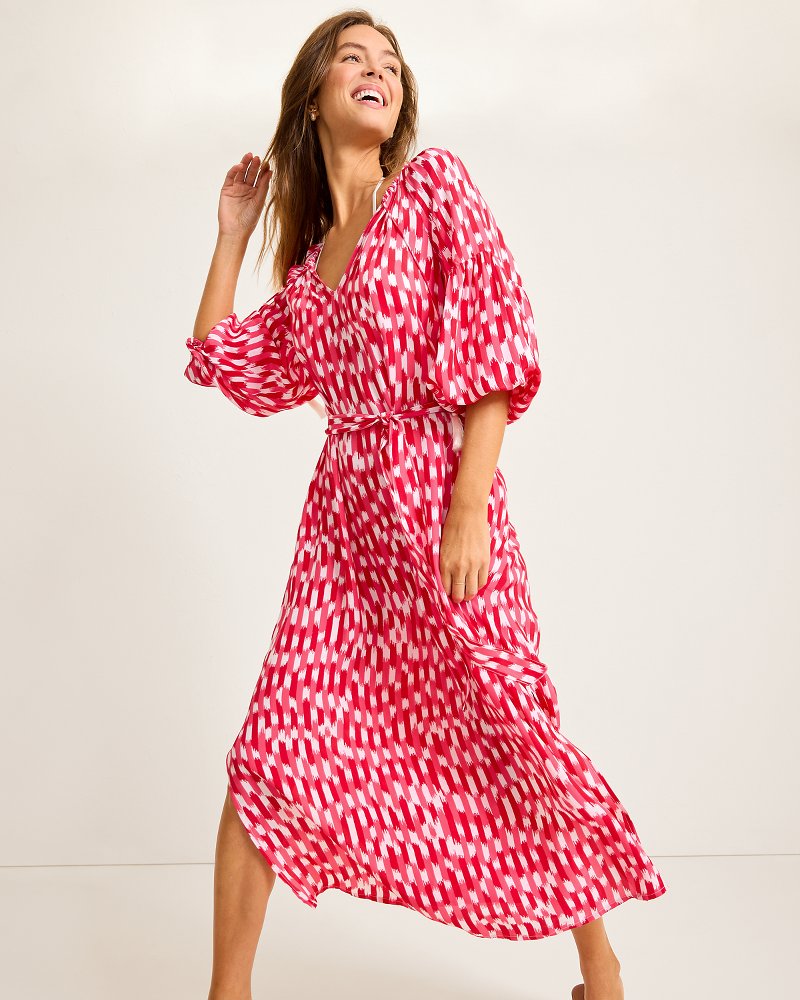 Ikat Stripe Midi Coverup Dress