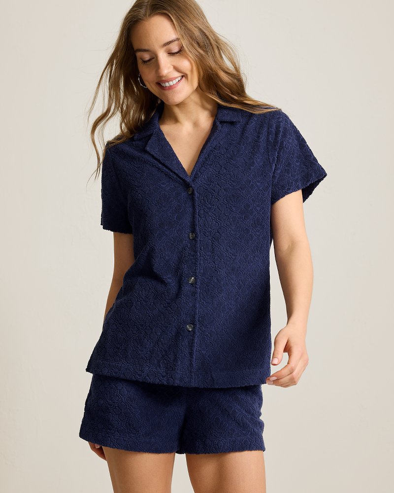 Textured Terry Beach Shirt