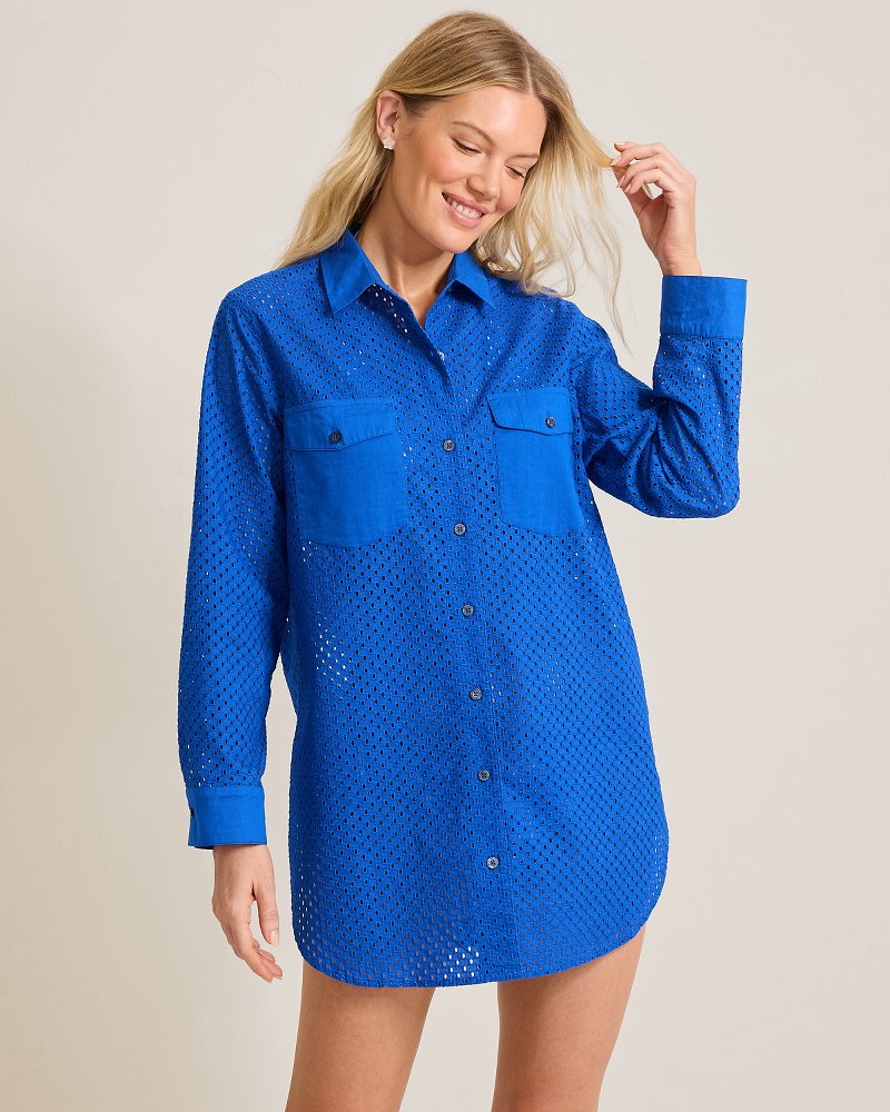 Eyelet Cove Boyfriend Beach Shirt