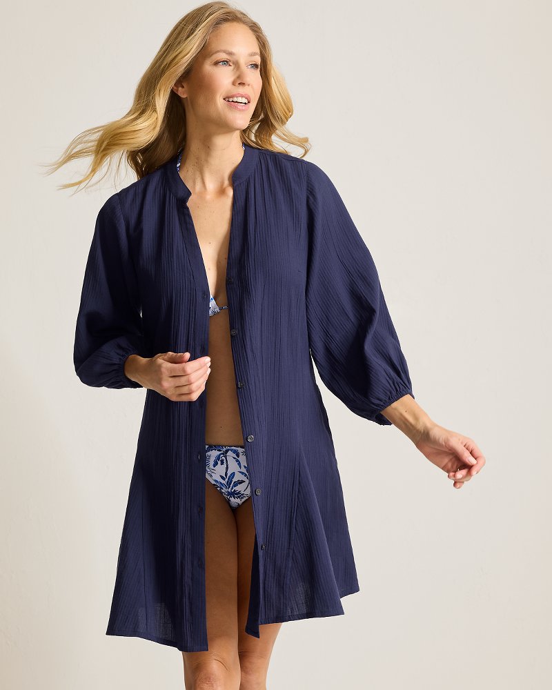 Thumbnail for Bali Breeze Coverup Shirt Dress