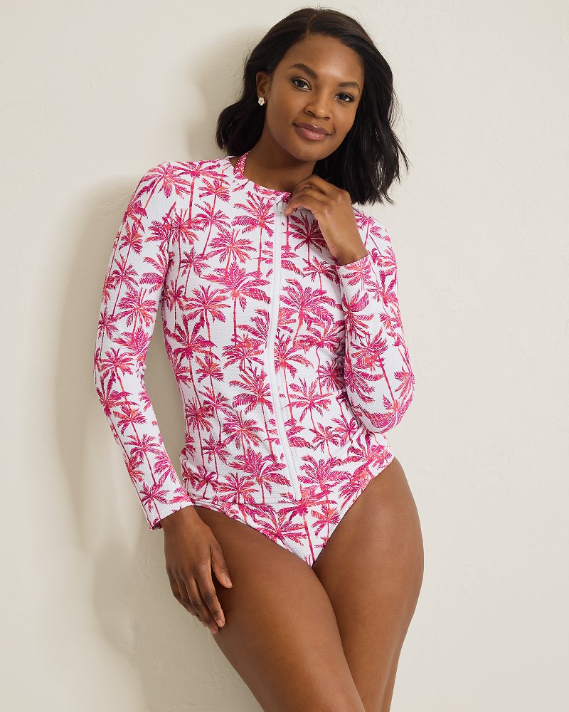 Island Cays Pointelle Full-Zip Rash Guard