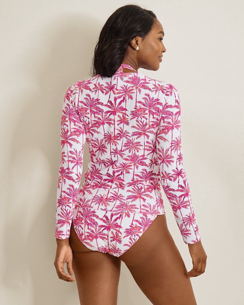 Thumbnail for Island Cays Pointelle Full-Zip Rash Guard