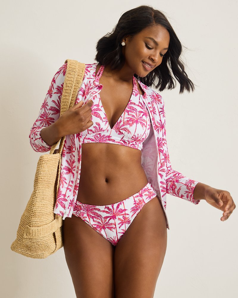 Thumbnail for Island Cays Pointelle Full-Zip Rash Guard