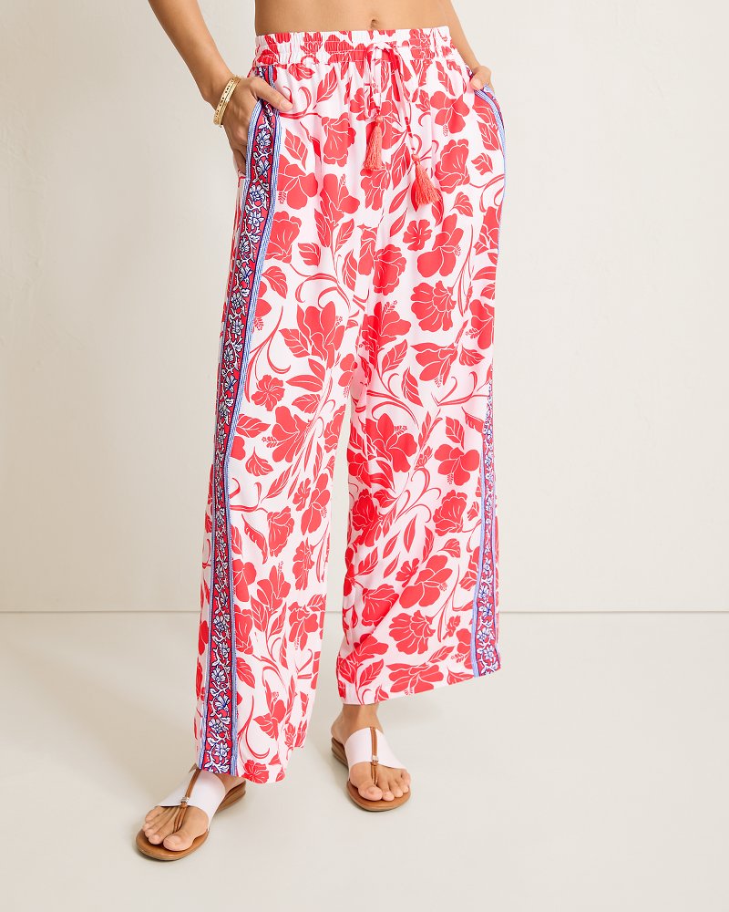 Fiori Border Beach Pants