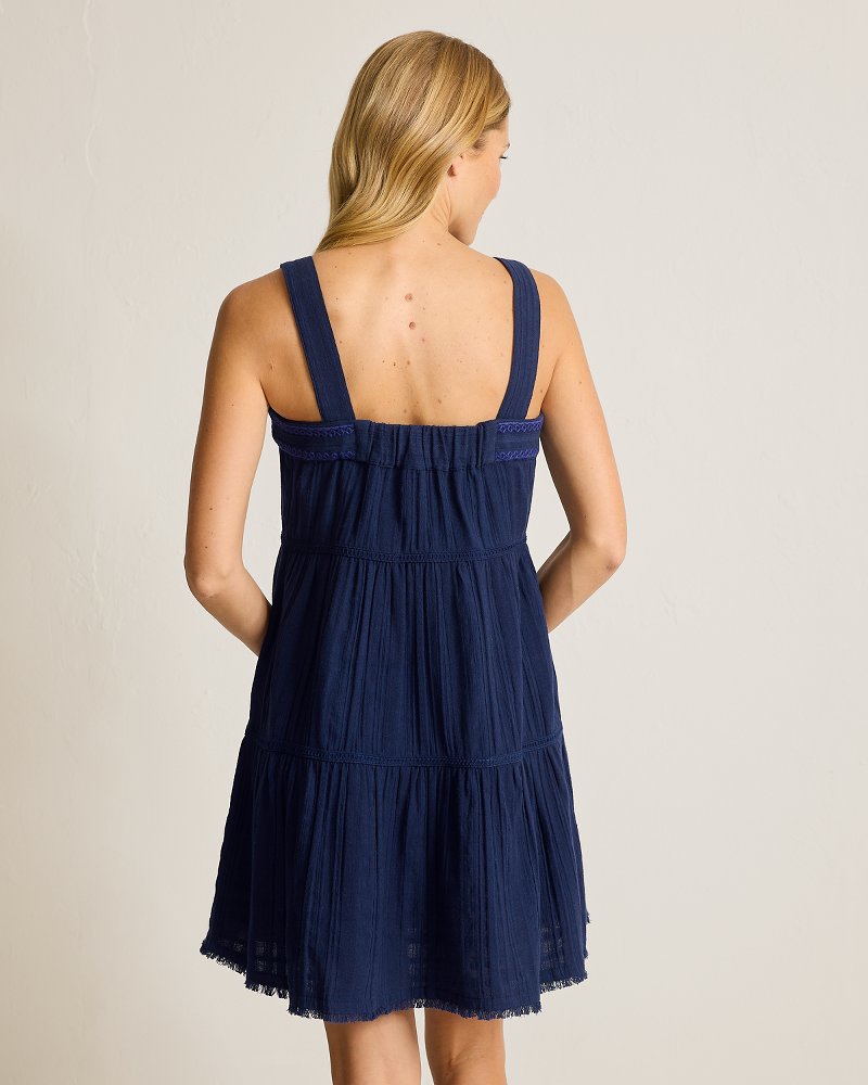 Thumbnail for Mykonos Gauze Tiered Coverup Dress