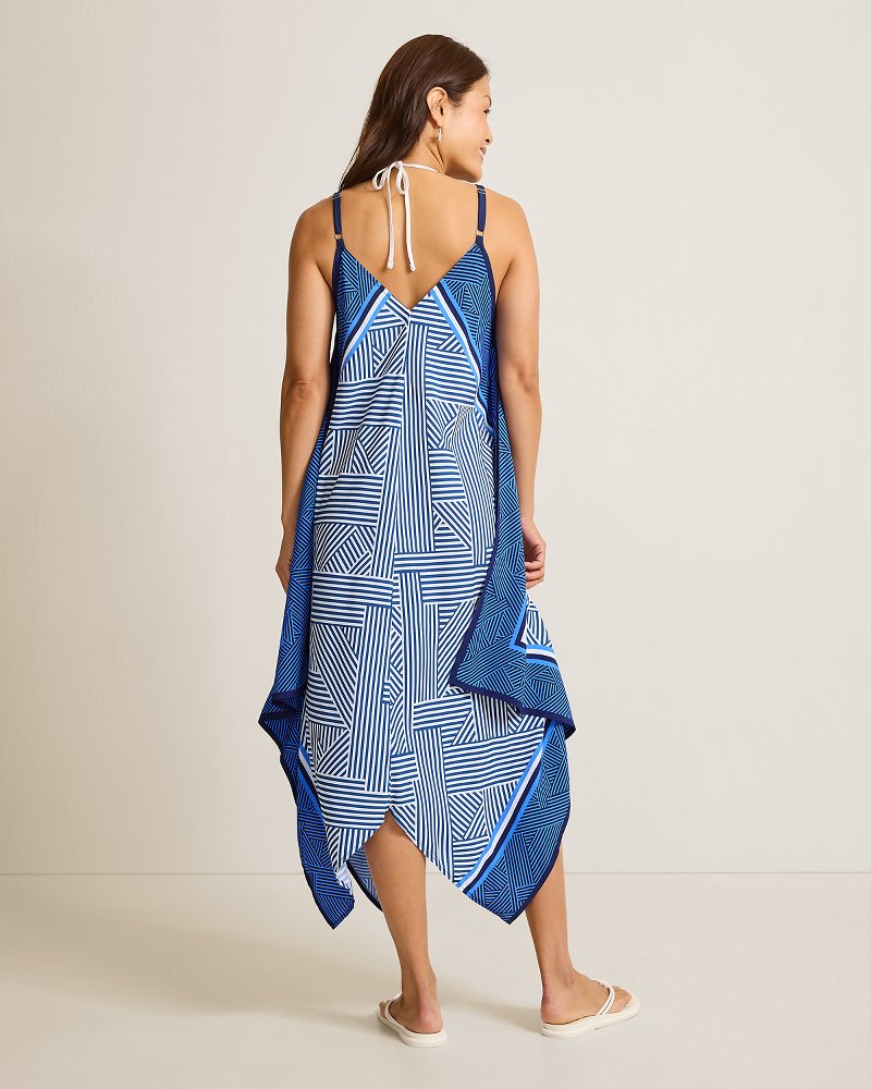 Palm Modern Fractured Stripe Maillot One-Piece Swimsuit