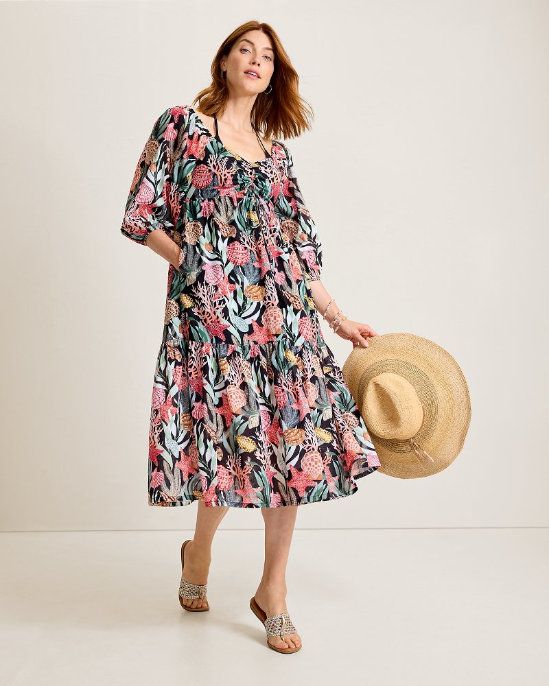 Shell Sands Midi Coverup Dress