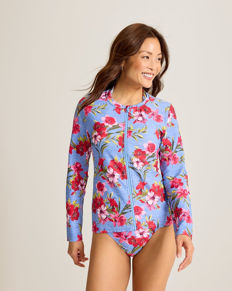 Tropic Isles Chambray Beach Full-Zip Rash Guard