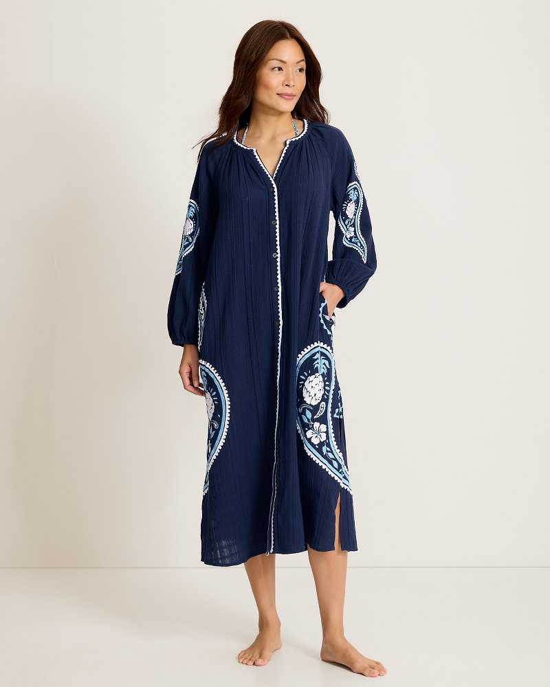 Mykonos Embroidered Beach Duster