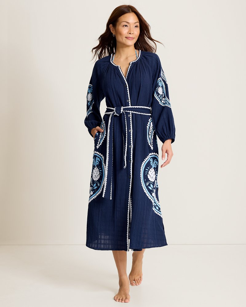 Mykonos Embroidered Beach Duster