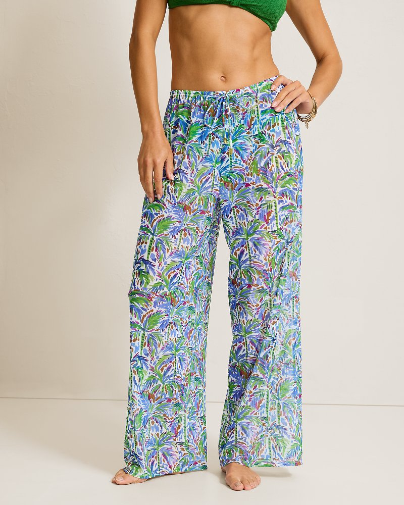 Poolside Palms Mesh Beach Pants