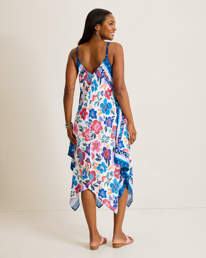 blue floral dress with scarf Elisa Scarf Ankle Gown main image 0