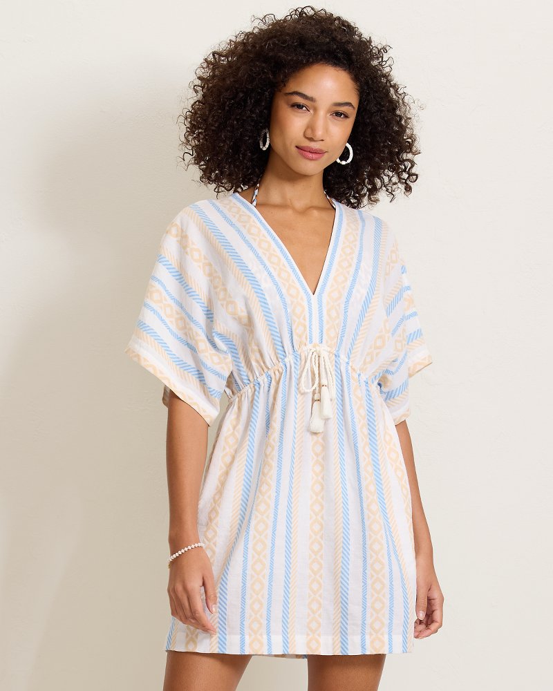 Geo Jacquard Coverup Dress