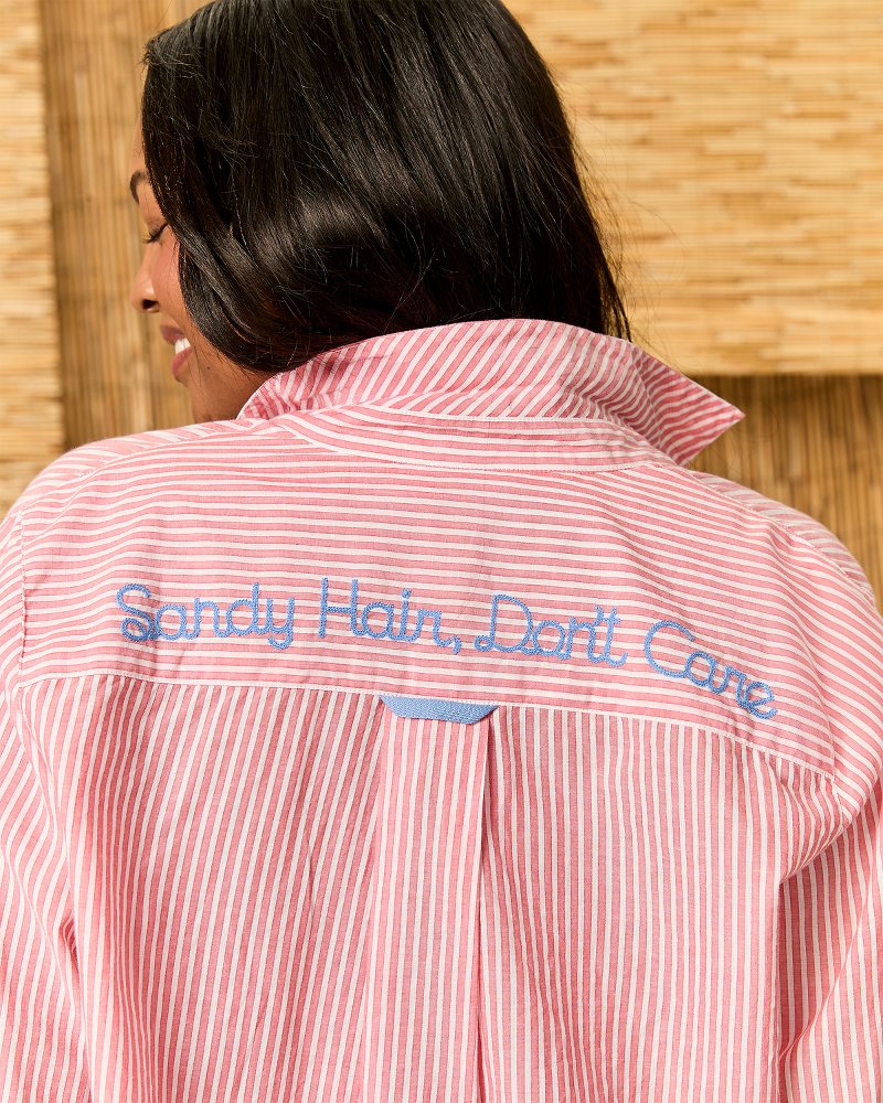 Sandy Hair, Don't Care Boyfriend Beach Shirt