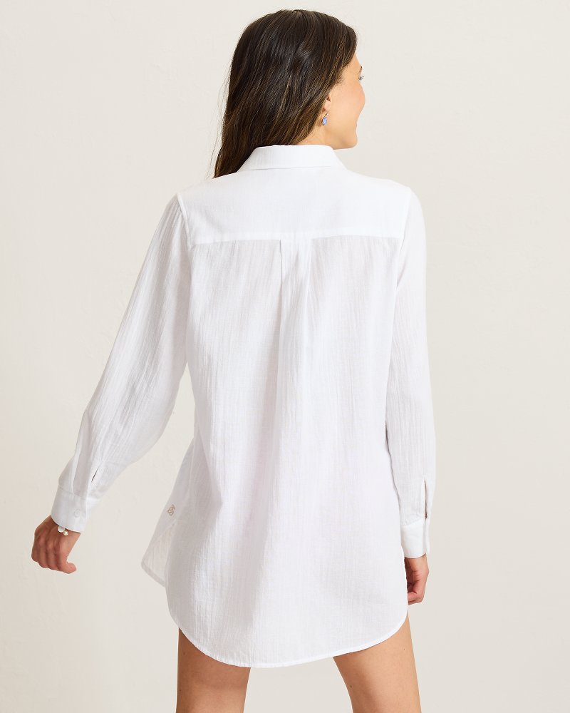 Palm Bay Cotton Boyfriend Beach Shirt thumbnail 3