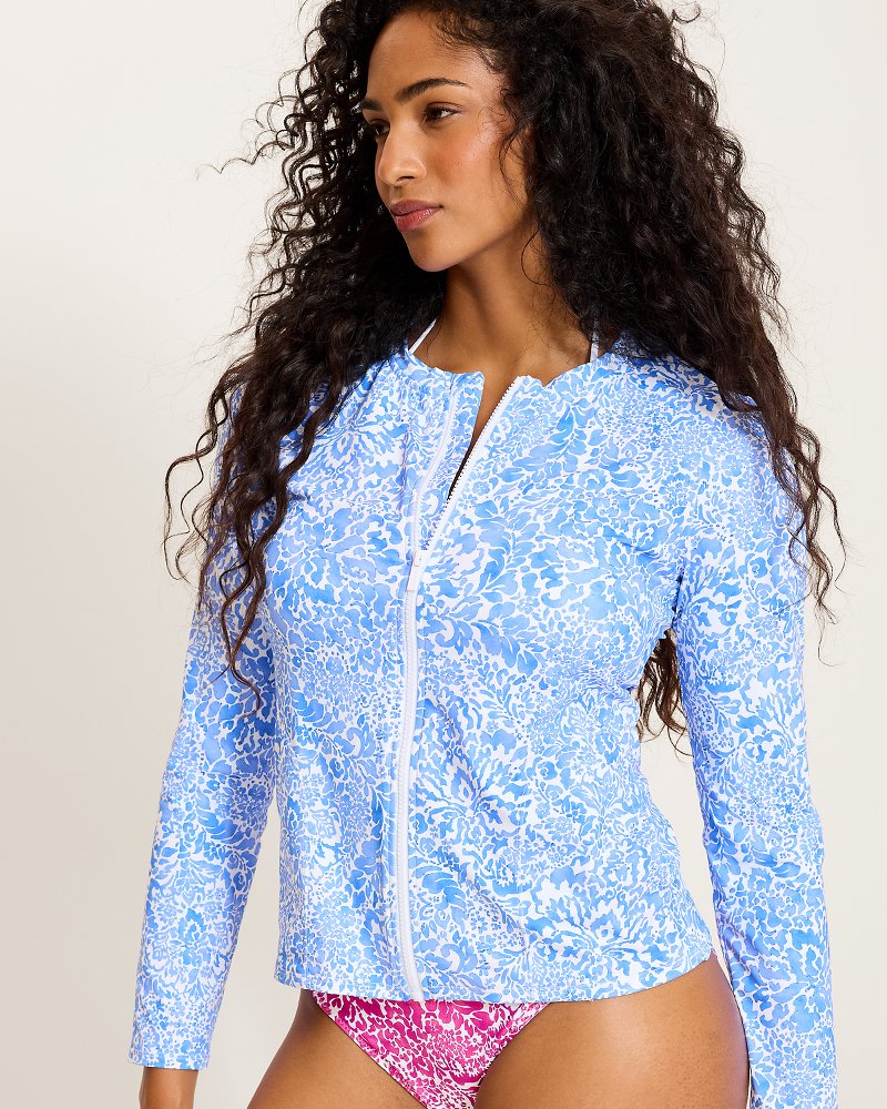 Sanibelle Paisley Daze Full-Zip Rash Guard