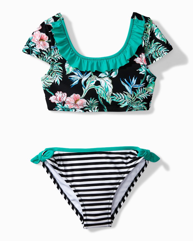 Little Girls' Hibiscus Blooms Swim Set