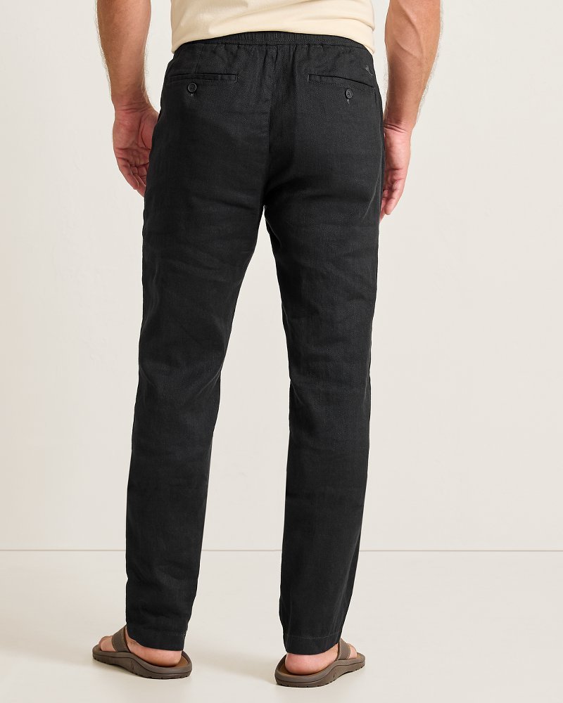 Beach Coast Stretch-Linen E-Waist Pants