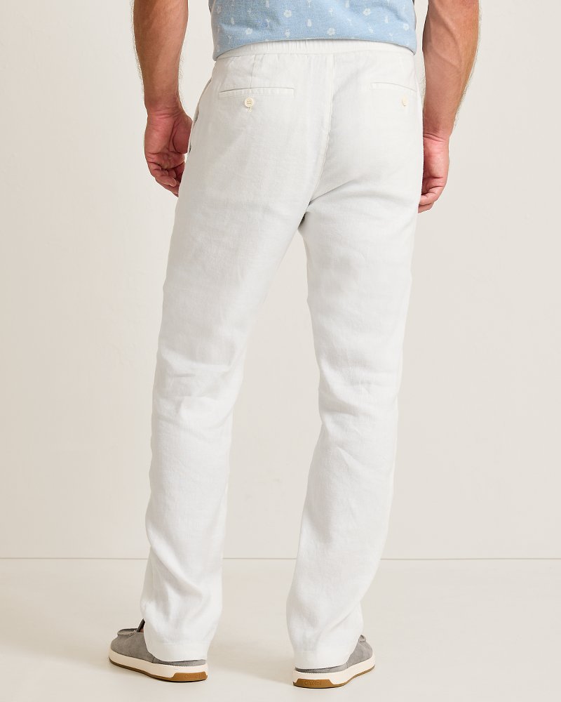 Beach Coast Stretch-Linen E-Waist Pants