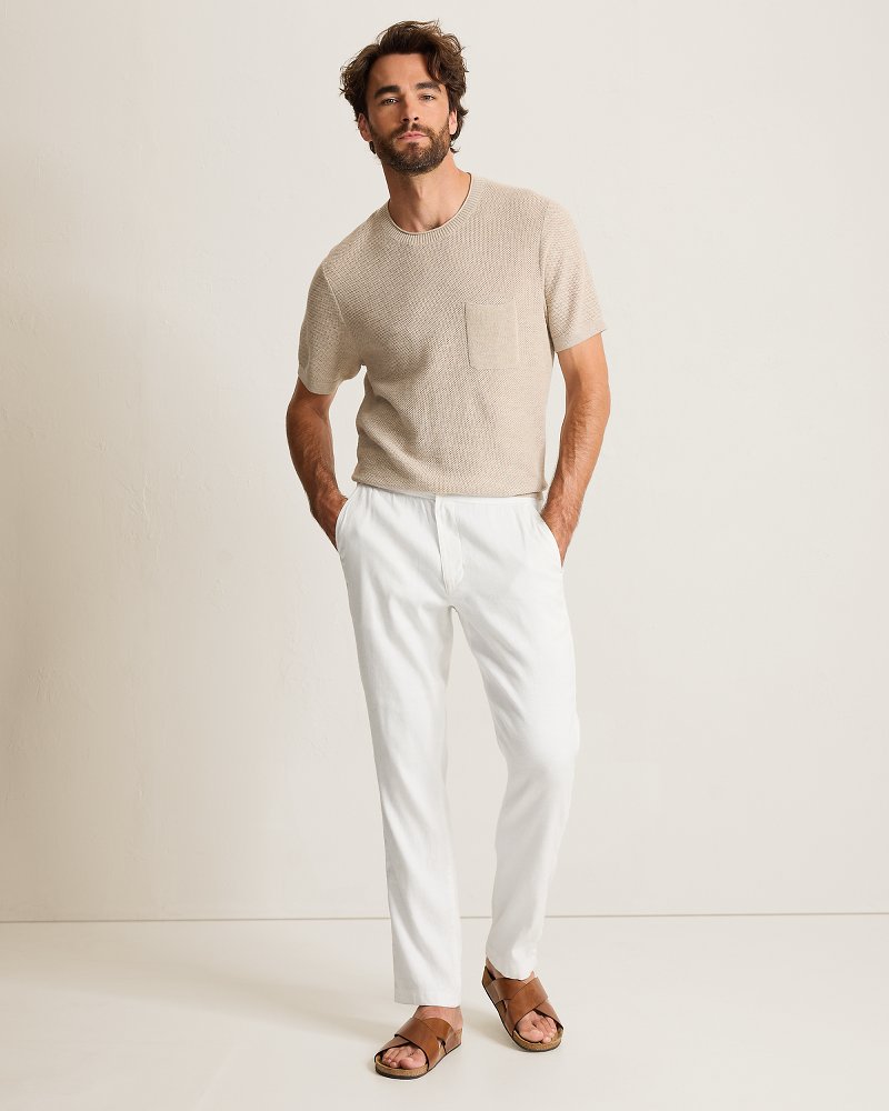 Beach Coast Stretch-Linen E-Waist Pants thumbnail 3