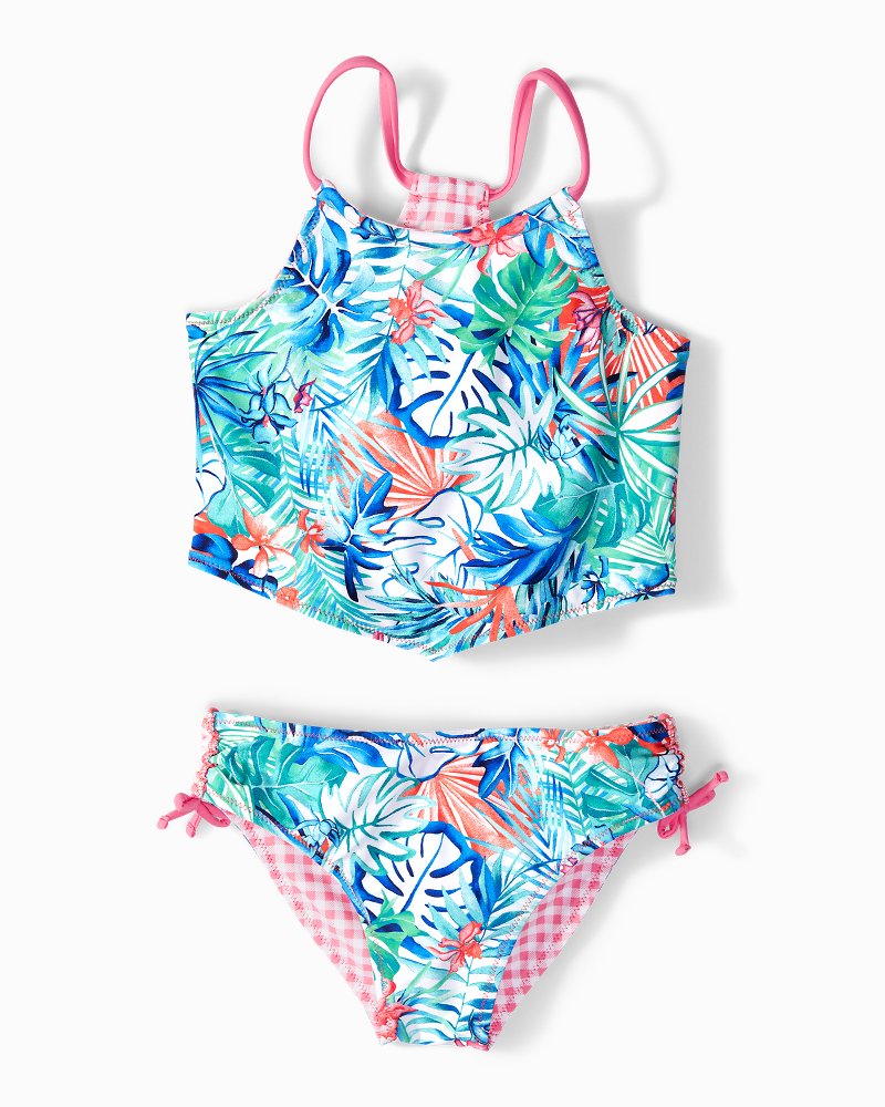 Baby Reversible Palm Party Tankini Set