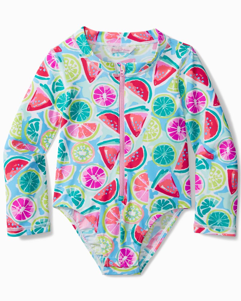 Baby Mixed Fruit One Piece Rash Guard Swimsuit