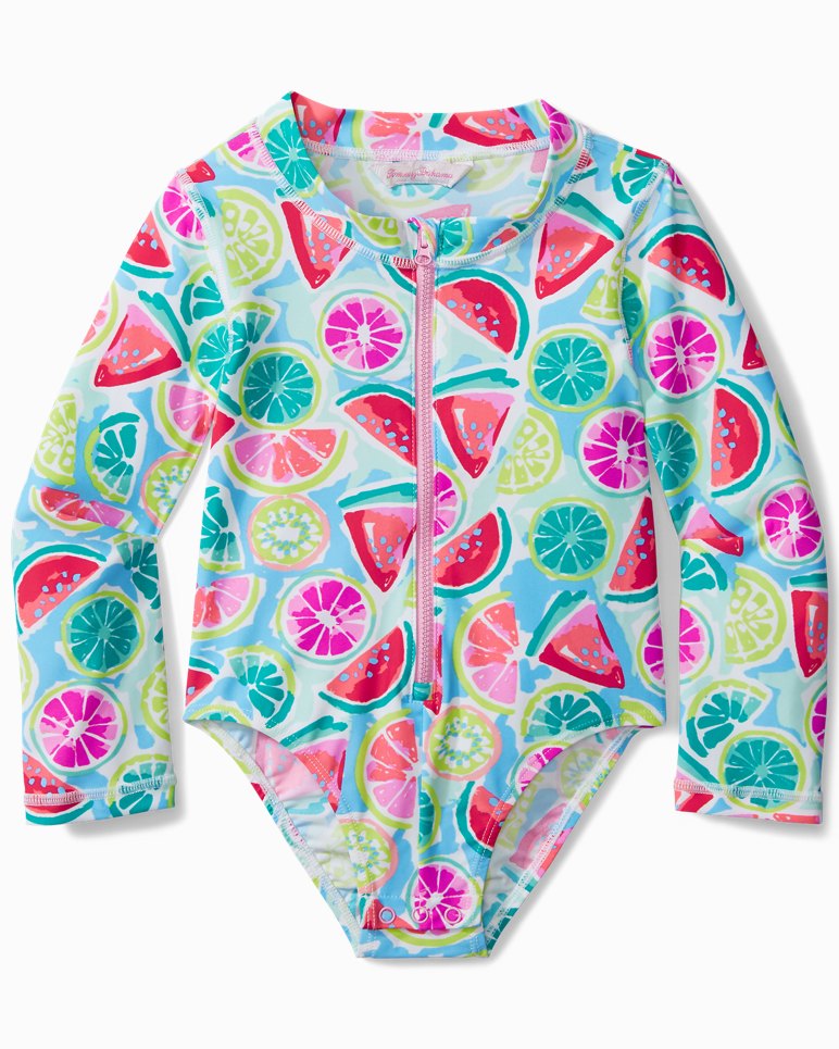 Infant Mixed Fruit One-Piece Rash Guard Swimsuit