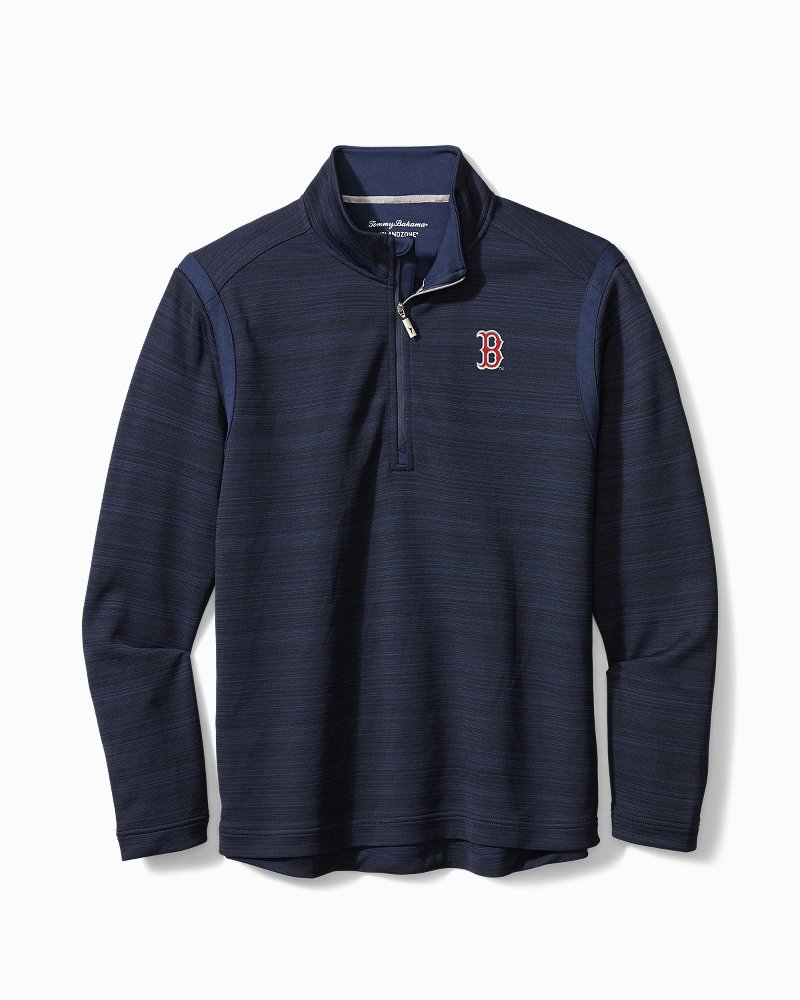 tommy bahama red sox half zip