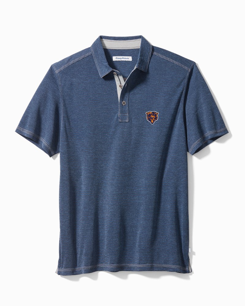 Tommy Bahama Detroit Lions Blue Miramar Blooms Polo