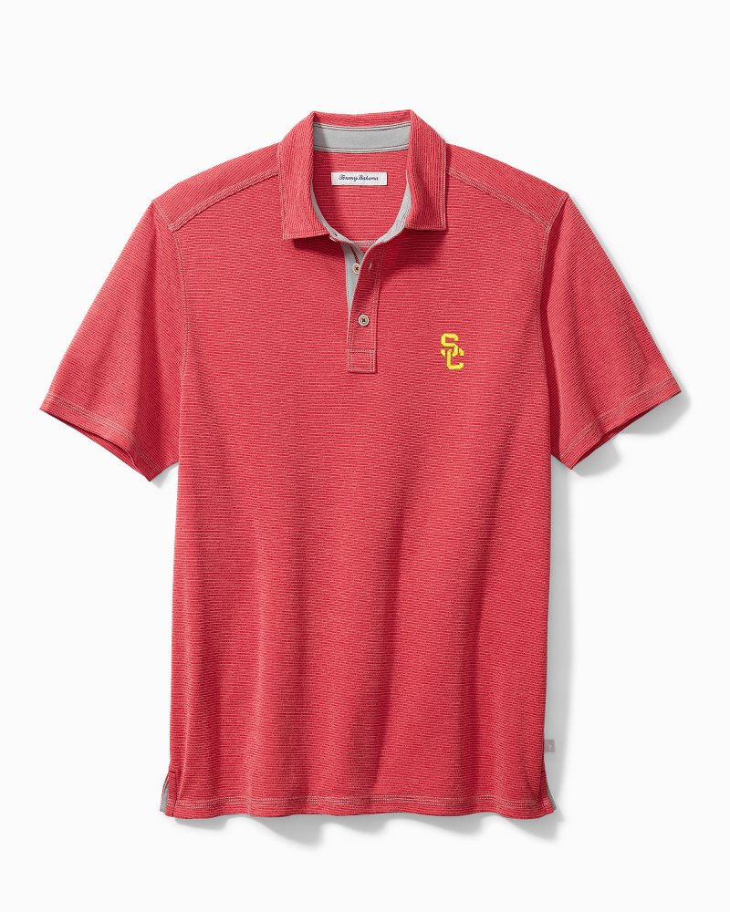 Men's Tommy Bahama Cardinal USC Trojans Big & Tall Coast Luminescent Fronds  IslandZone Button-Up Camp Shirt