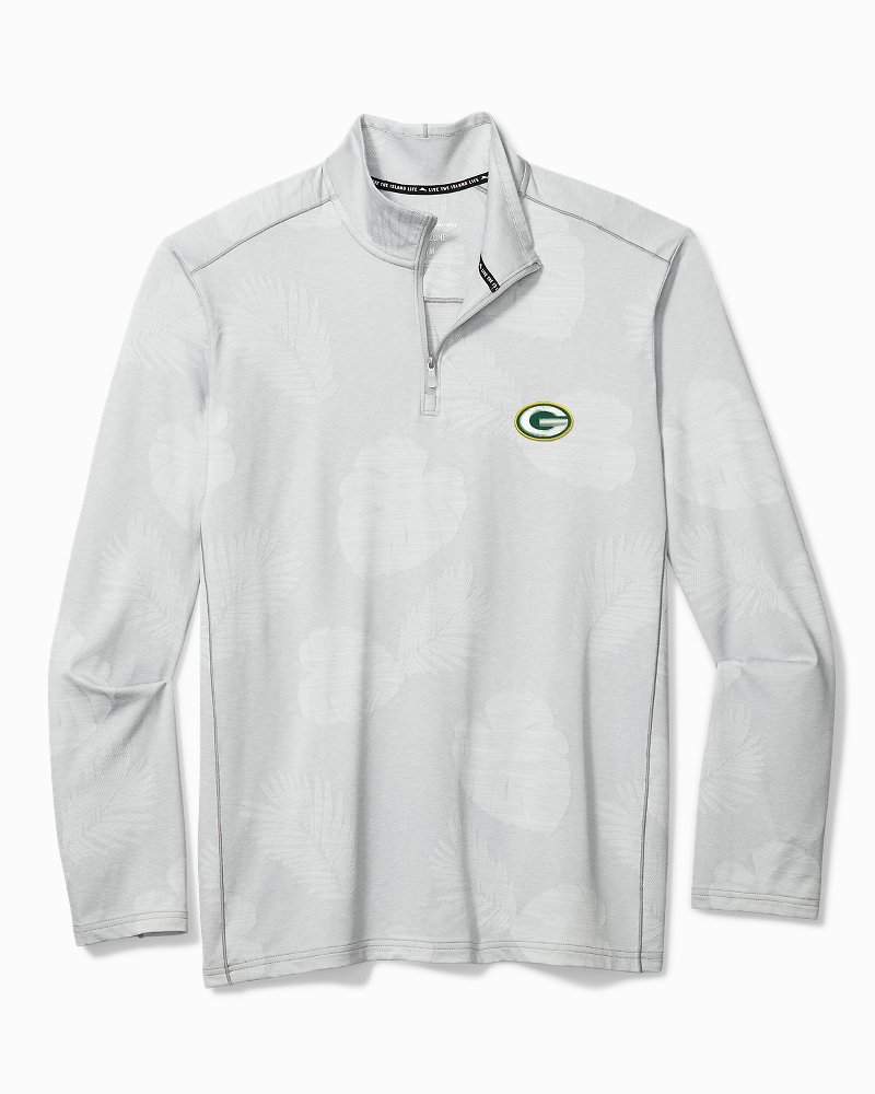 Green Bay Packers Tommy Bahama Tide Breaker IslandZone Camp Button-Up Shirt  - White