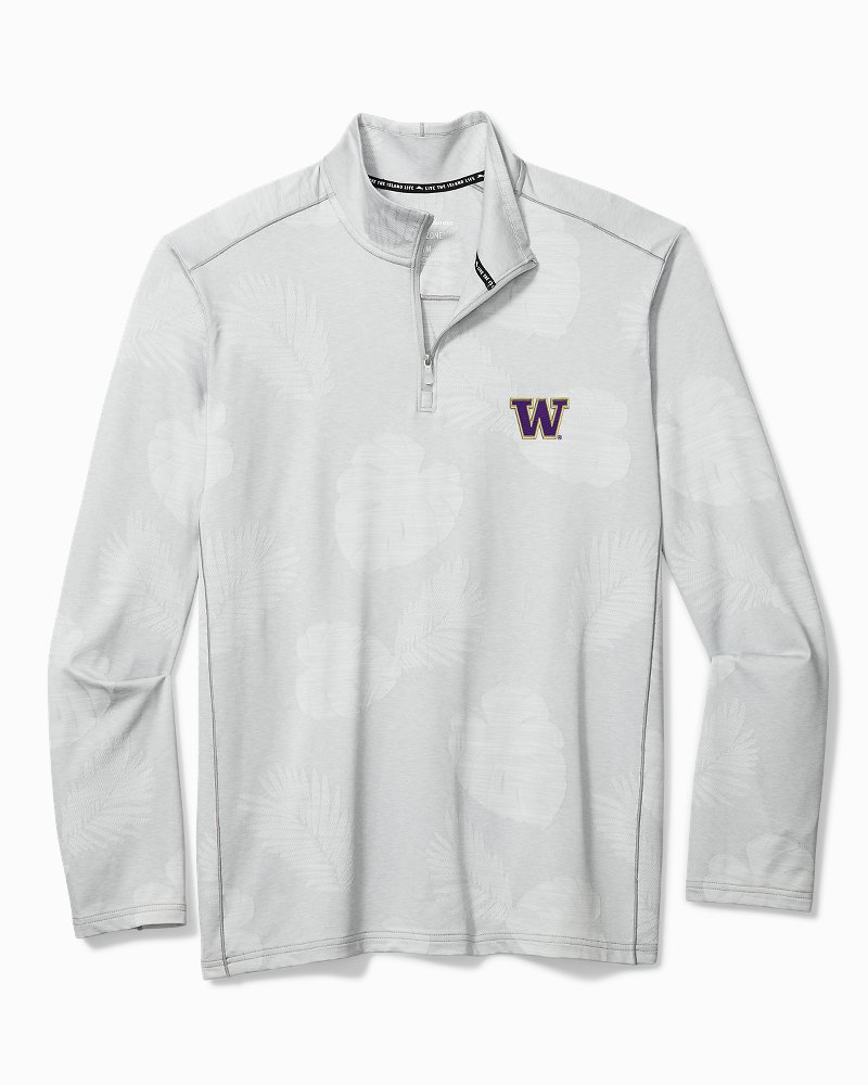 Washington Huskies Tommy Bahama Tropic Isles Camp White Hawaiian Shirt  Hawaiian Camp Shirt - StirTshirt