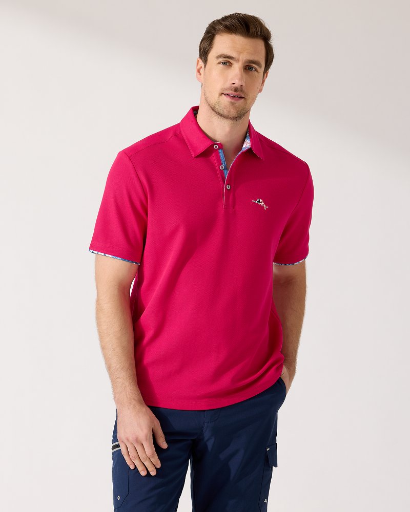 Tommy Bahama Fiesta Fronds Five O'Clock Polo in Senorita