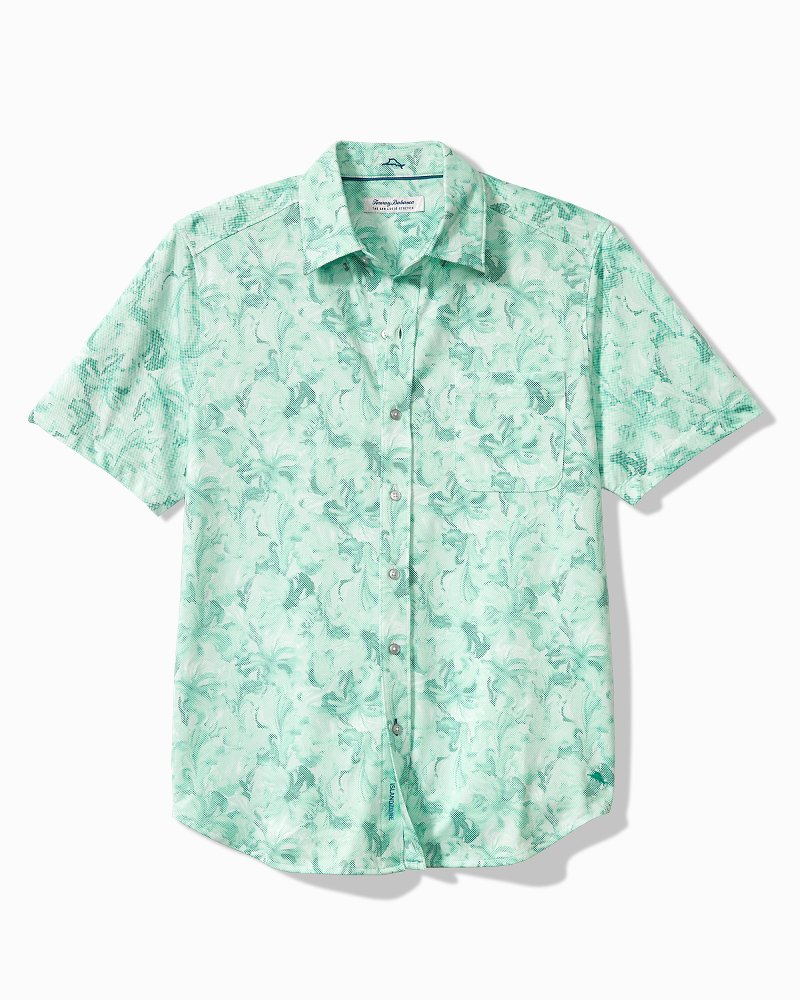 San Lucio Brushstroke Flora IslandZone® Stretch Short-Sleeve Shirt