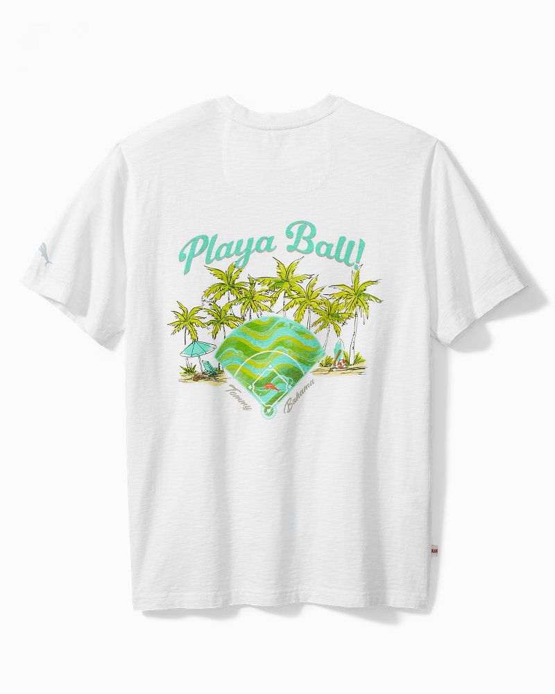 Men's New York Yankees Tommy Bahama White Playa Ball T-Shirt
