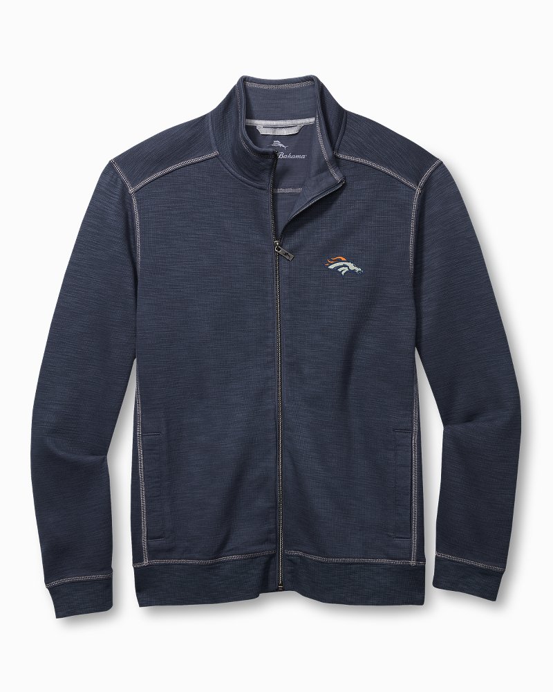 Denver Broncos Tommy Bahama Women's Sport Sun Fade Full-Zip Sweatshirt -  Heathered Navy