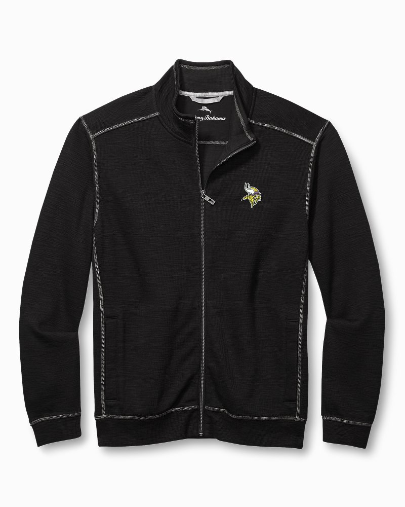 Tommy Bahama Men's NFL Delray Frond IslandZone Half-Zip Sweatshirt - minnesota_vikings - Size XXL