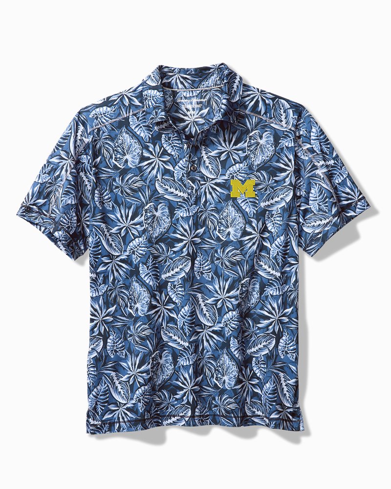 Tommy Bahama University of Michigan Tropical Horizons Camp Shirt