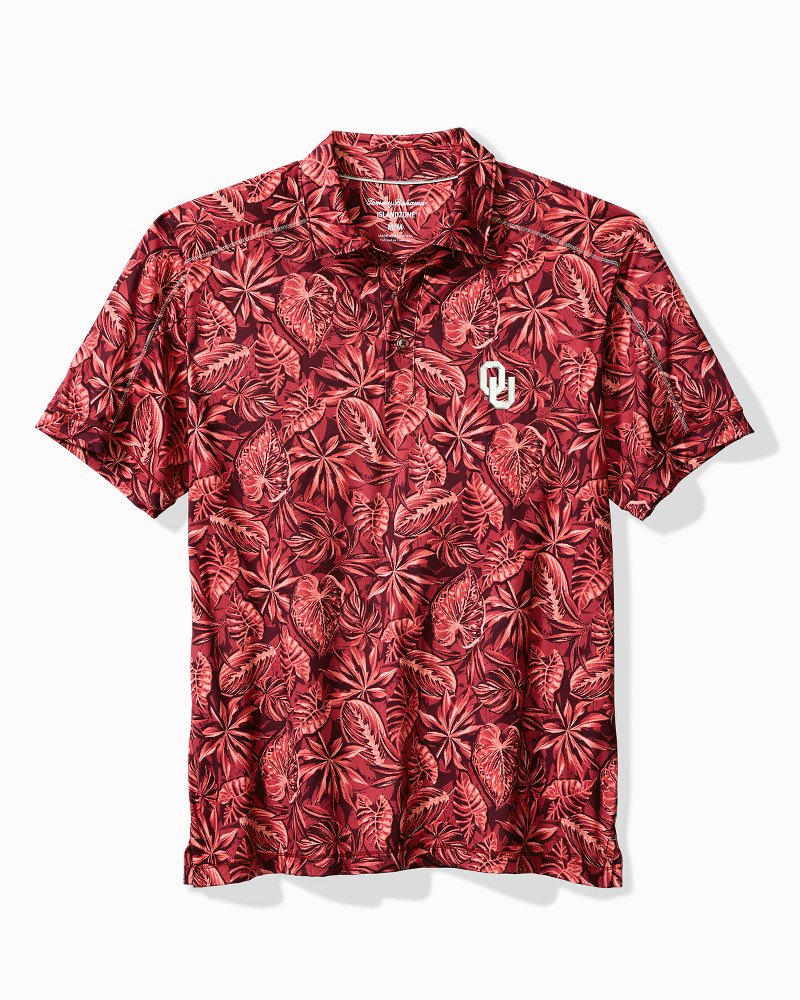 Men's Tommy Bahama White Oklahoma Sooners Run Like You Stole It Camp  Button-Up Shirt