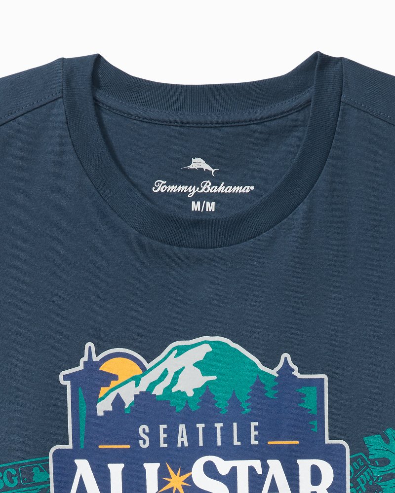 Seattle Mariners Tommy Bahama Baseball Bay Button-Up Shirt - Navy