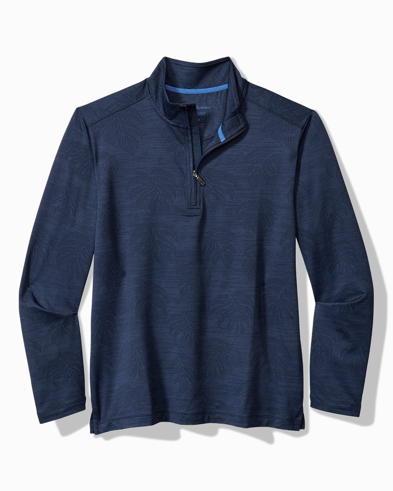 Tommy Bahama Mens High Button Neck, Thick, Sweatshirt-Navy order Blue-XXL-GUC