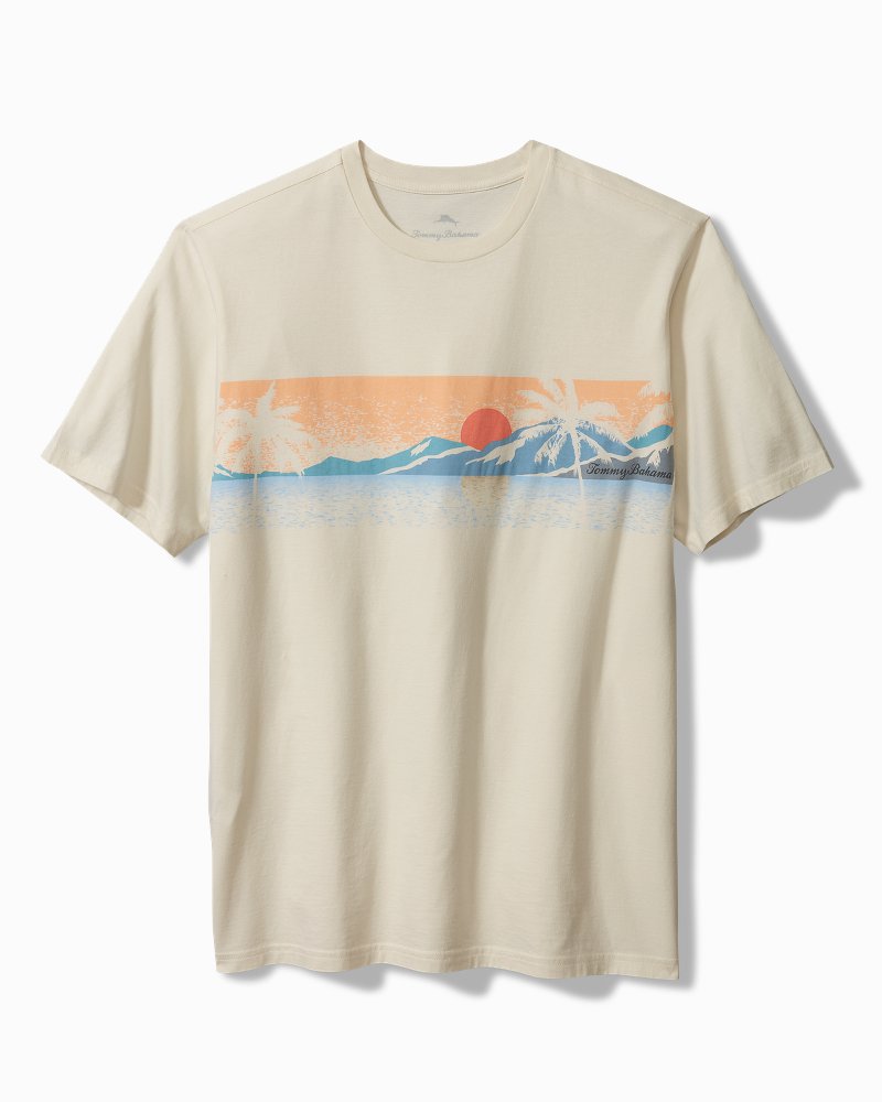 Tommy Bahama Mens Long May It Wave T-Shirt (Large, Long May It Wave/Coal) 