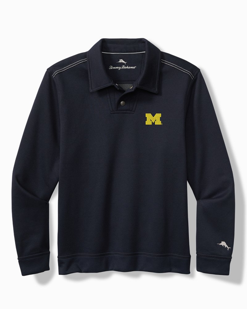 Collegiate Endzoner Long-Sleeve Snap Polo