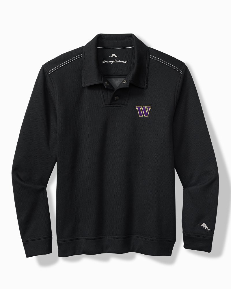 Collegiate Endzoner Long-Sleeve Snap Polo