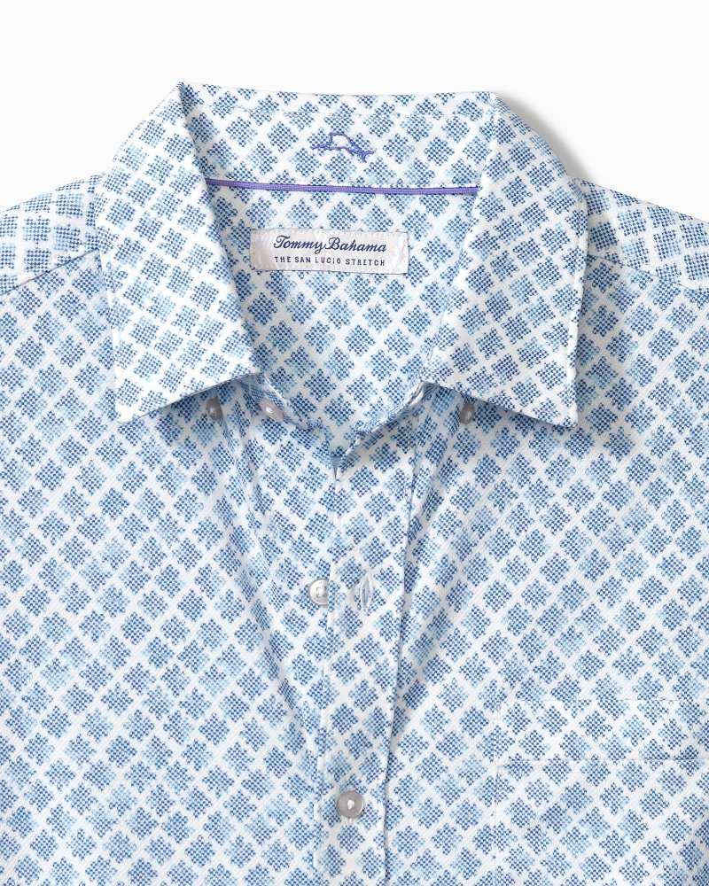 San Lucio Geo Getaway Stretch Knit Shirt