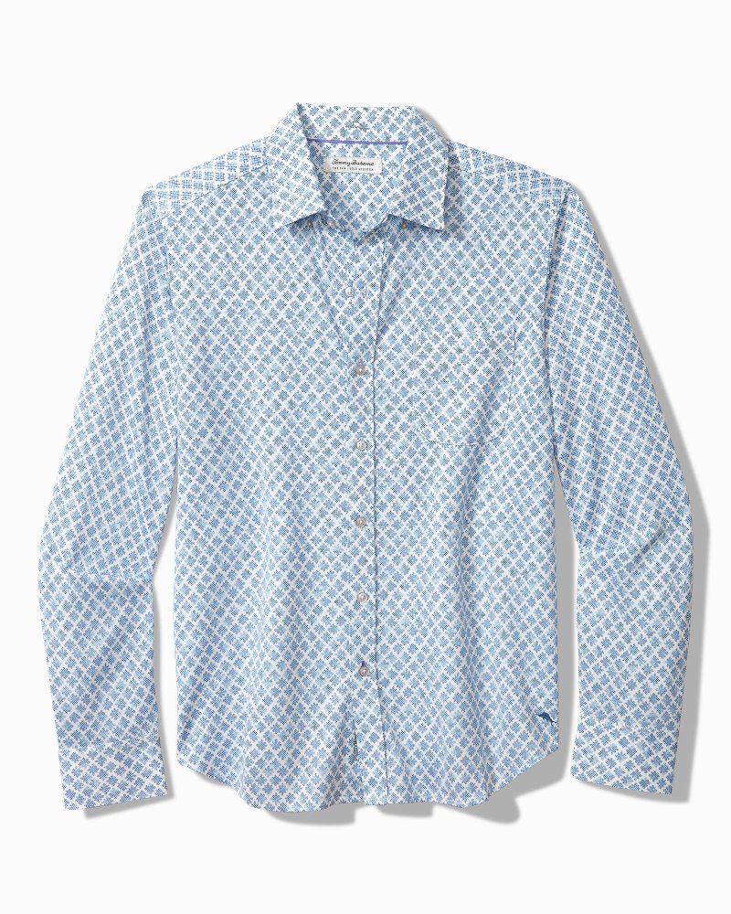 San Lucio Geo Getaway Stretch Knit Shirt