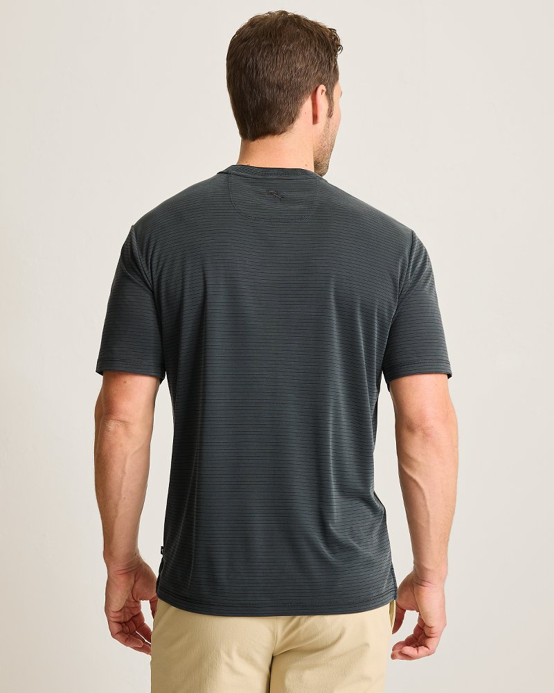 Thumbnail for Bay Stripe V-Neck IslandZone® T-Shirt