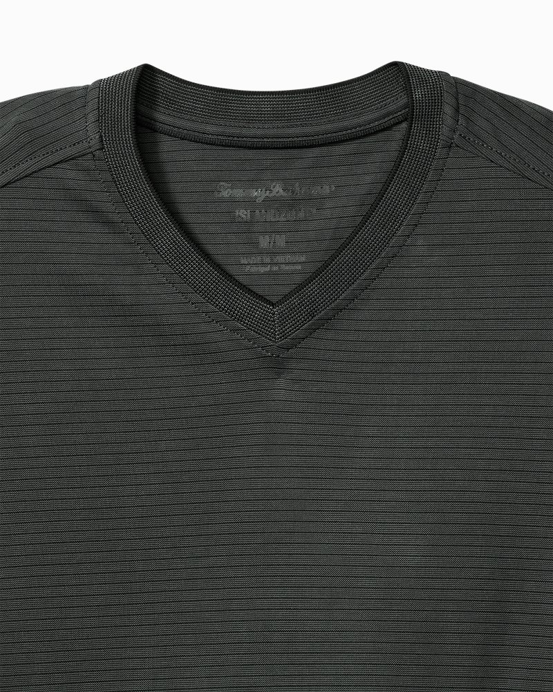 Thumbnail for Bay Stripe V-Neck IslandZone® T-Shirt
